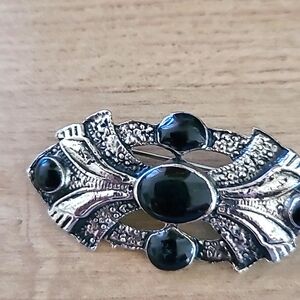 Brooches black & sylver Sterling vintage